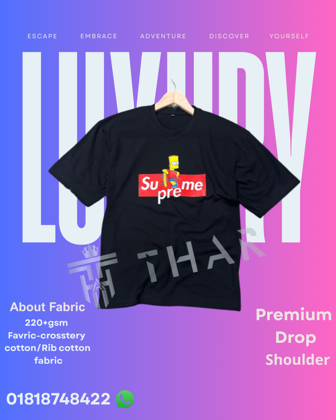 Drop shoulder T-shirt